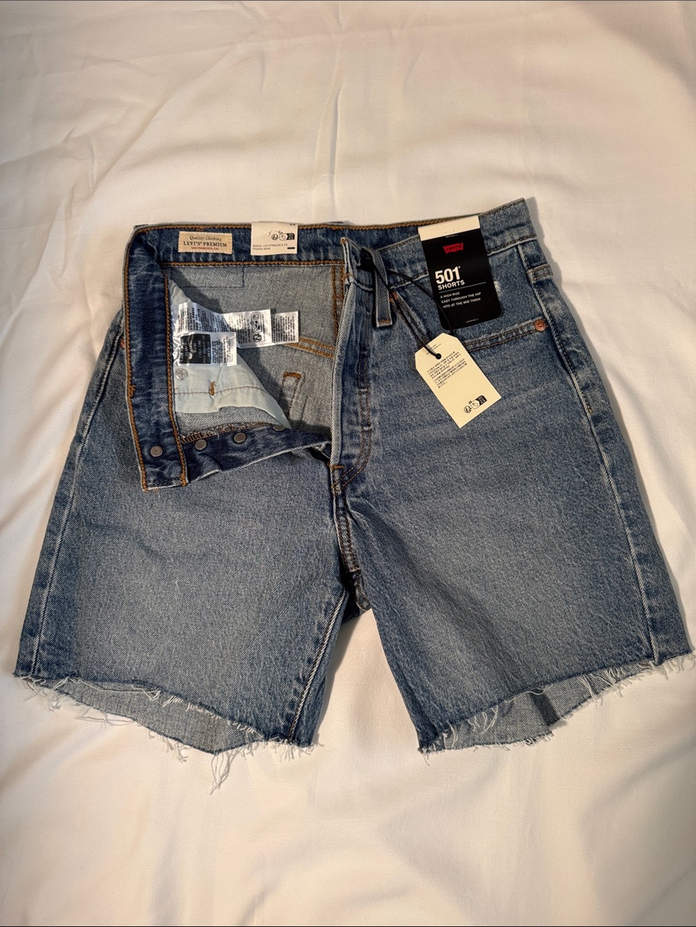 Levi's 501® women’s Light Blue Denim Cutoff Shorts